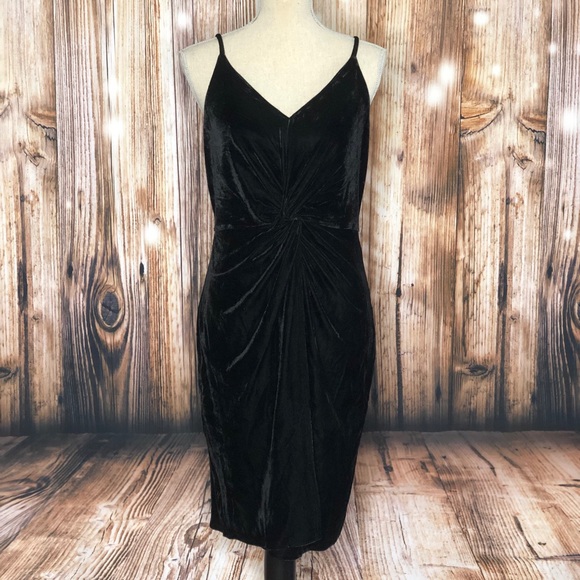 ❣️2SM❣️New Velvet Front Tie Evening Cocktail Dress - Picture 2 of 8